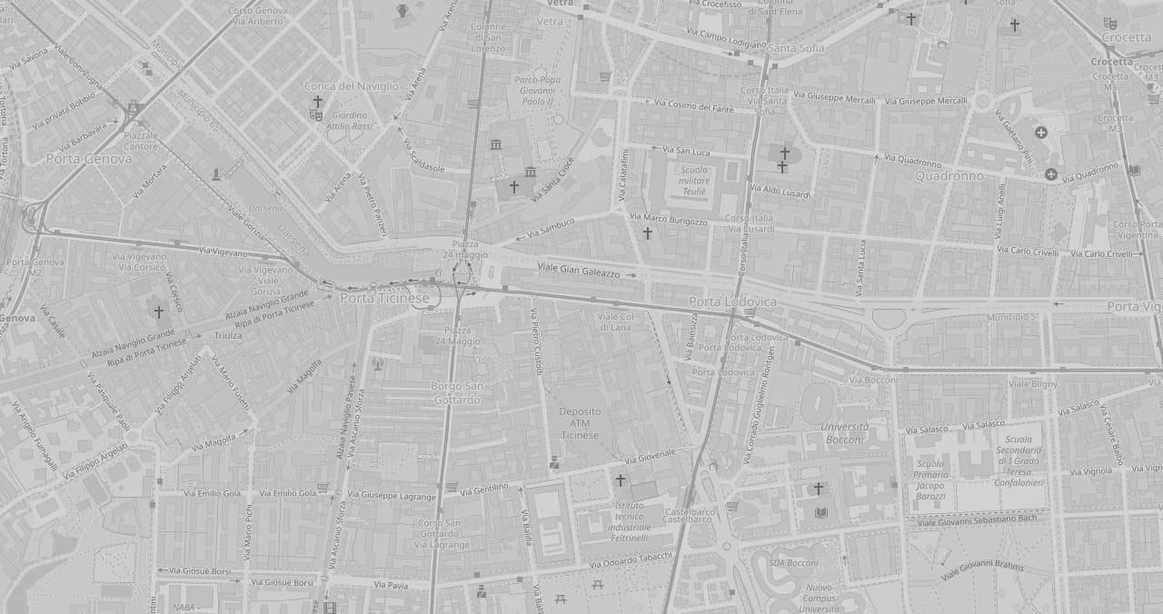 Mappa della zona intorno alla sede di PRCN Academy a Milano