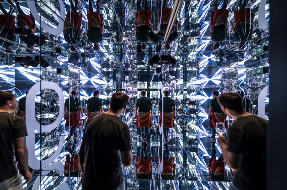 Visitors exploring interactive displays at STEP
